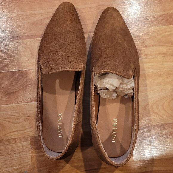 Portland Leather Pointed Flat - Picture 1 of 4